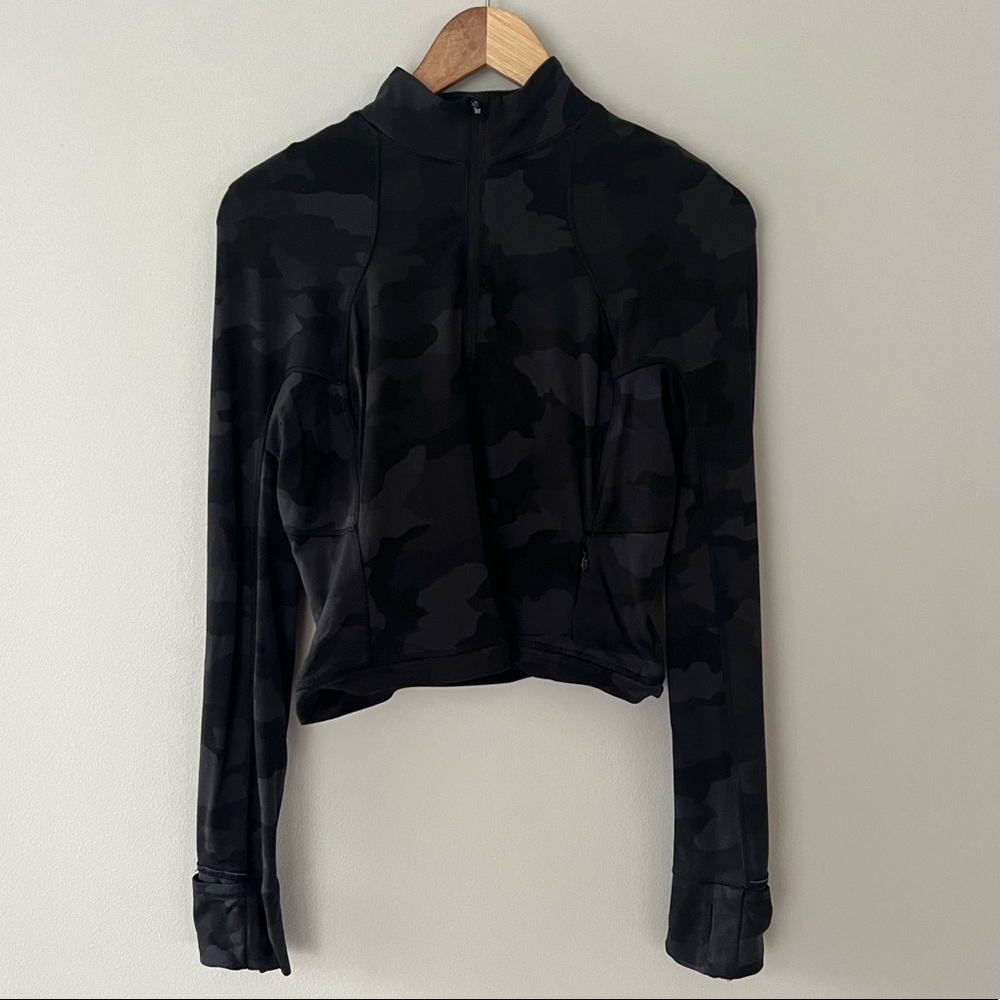 Lululemon Crop Fitted Quarter Zip SZ 8